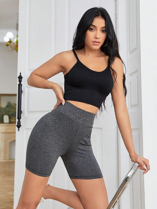 Wideband Solid Biker Shorts