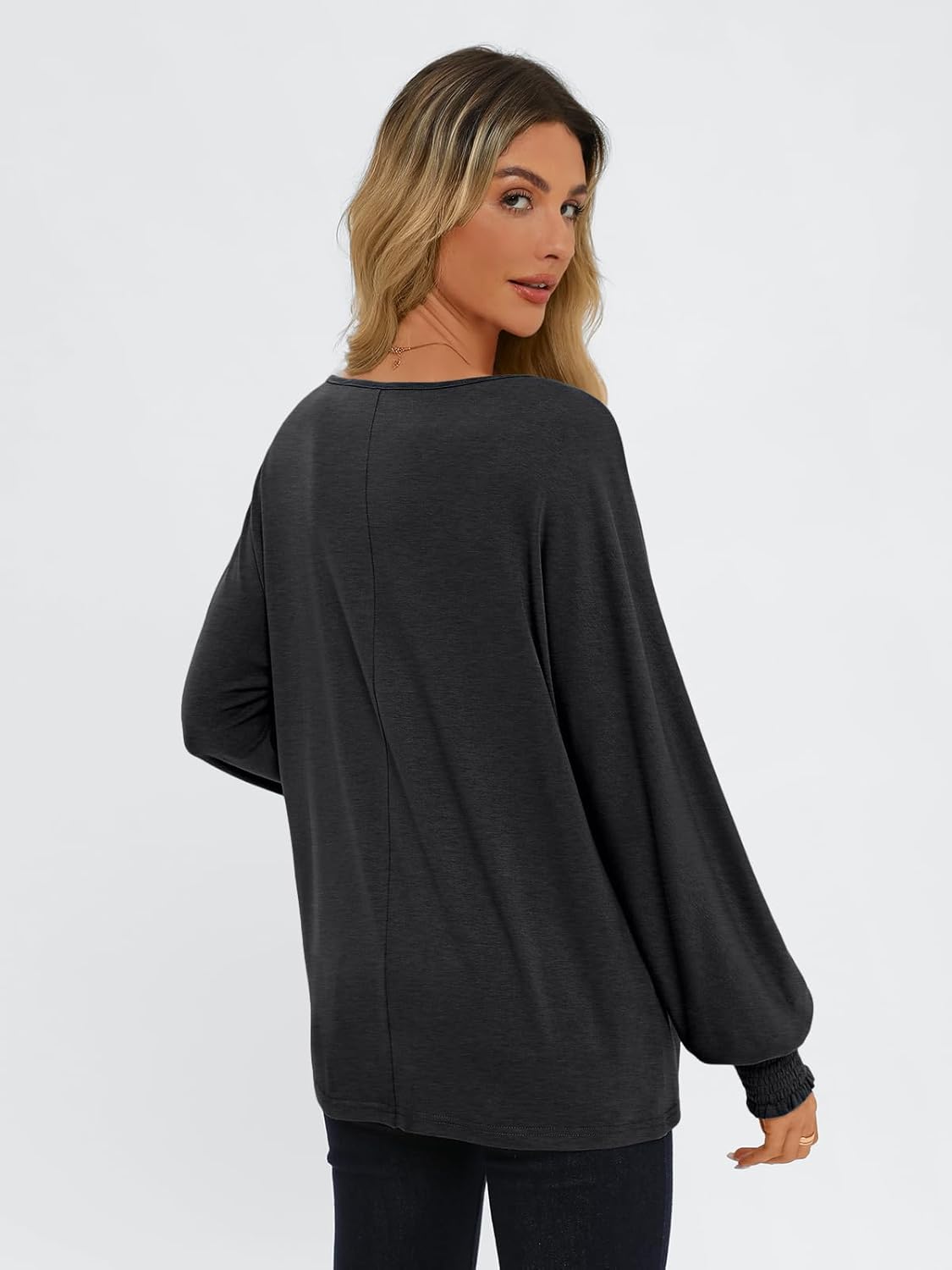 Women Pleated Long Sleeve Fall Shirt