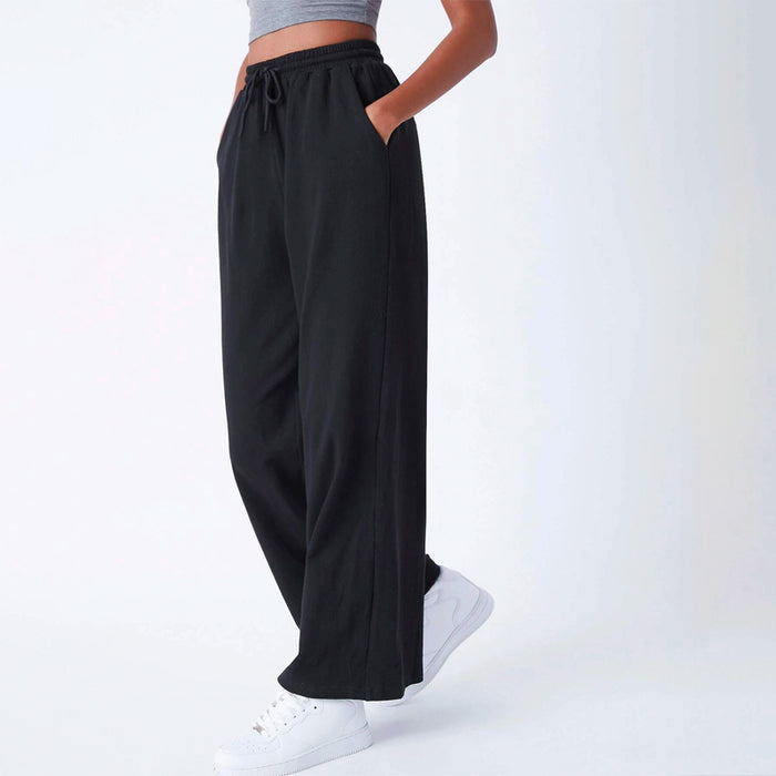 Wide Leg Drawstring Waist Pants