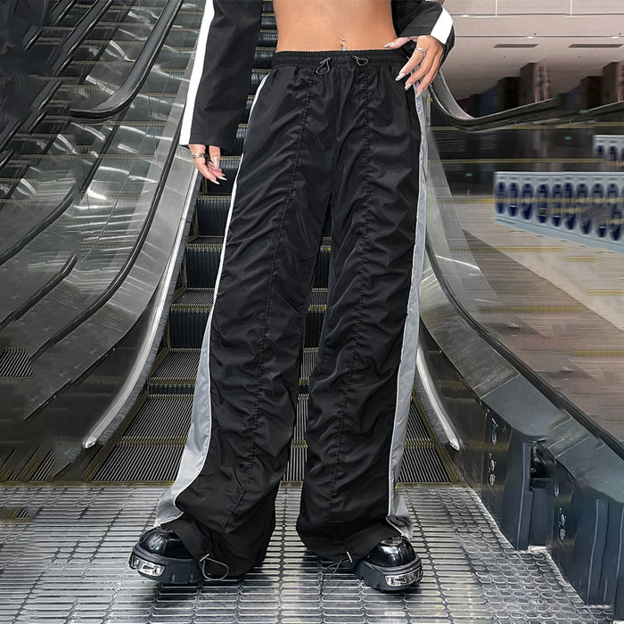 Pocket Wide Leg Parachute Pants