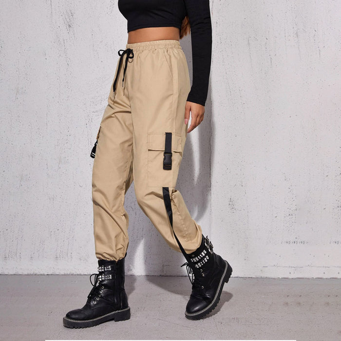 Easy Wear Flap Pocket Buckle Cargo Pants