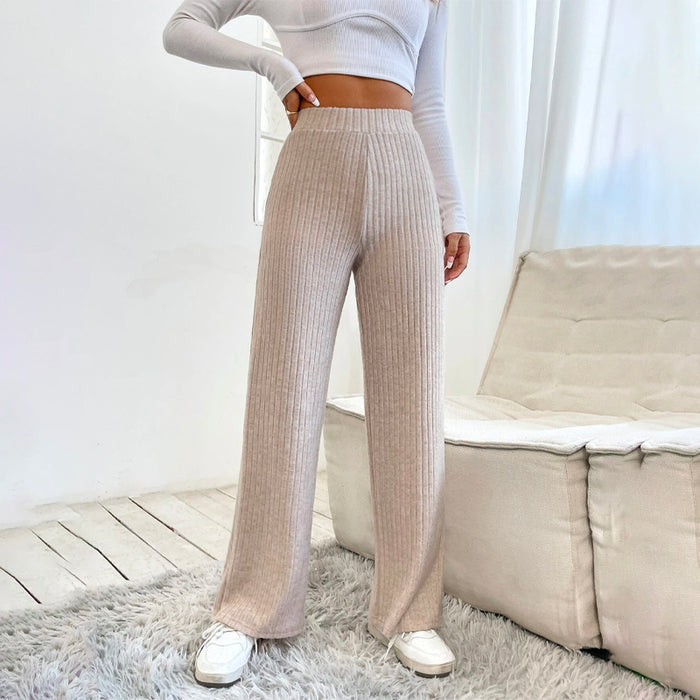 High Waist Straight Leg Pants