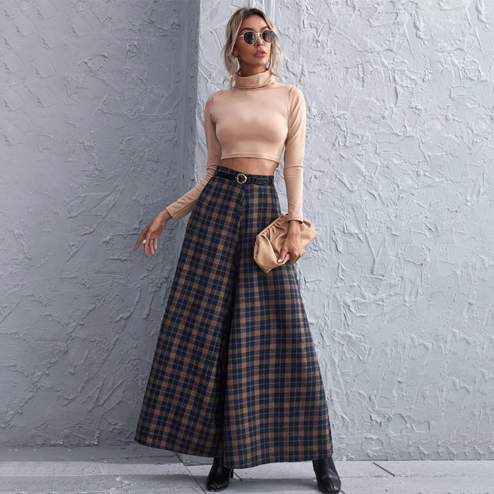 Wide Leg Pants Without Belt