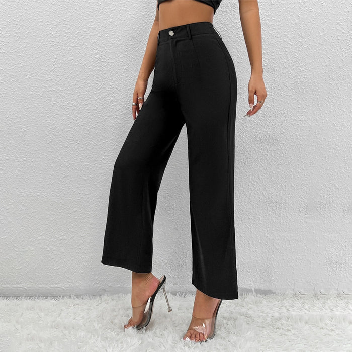 High Waist Easy Wear Wide Leg Pants