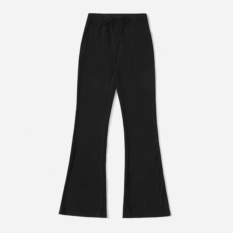 Knot Front Boot-cut Sweatpants