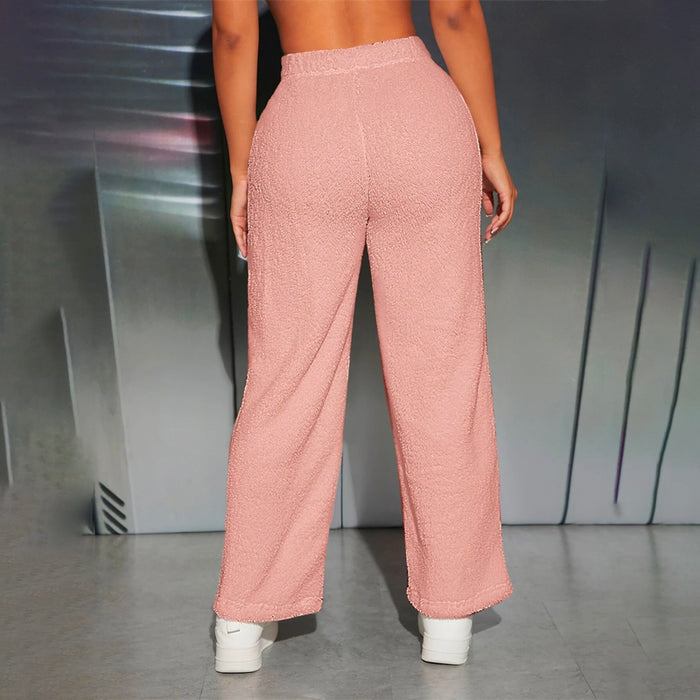 High Waist Teddy Wide Leg Pants