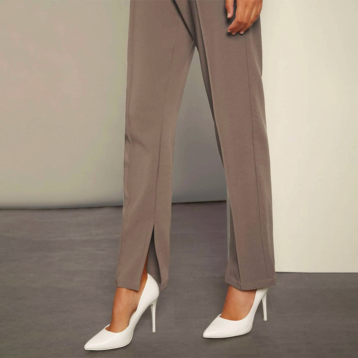 Business Wear High Waist Split Hem Pants