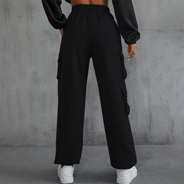 Flap Pocket Side Solid Sweatpants