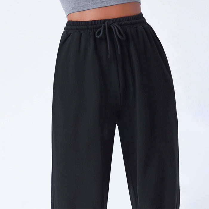 Wide Leg Drawstring Waist Pants