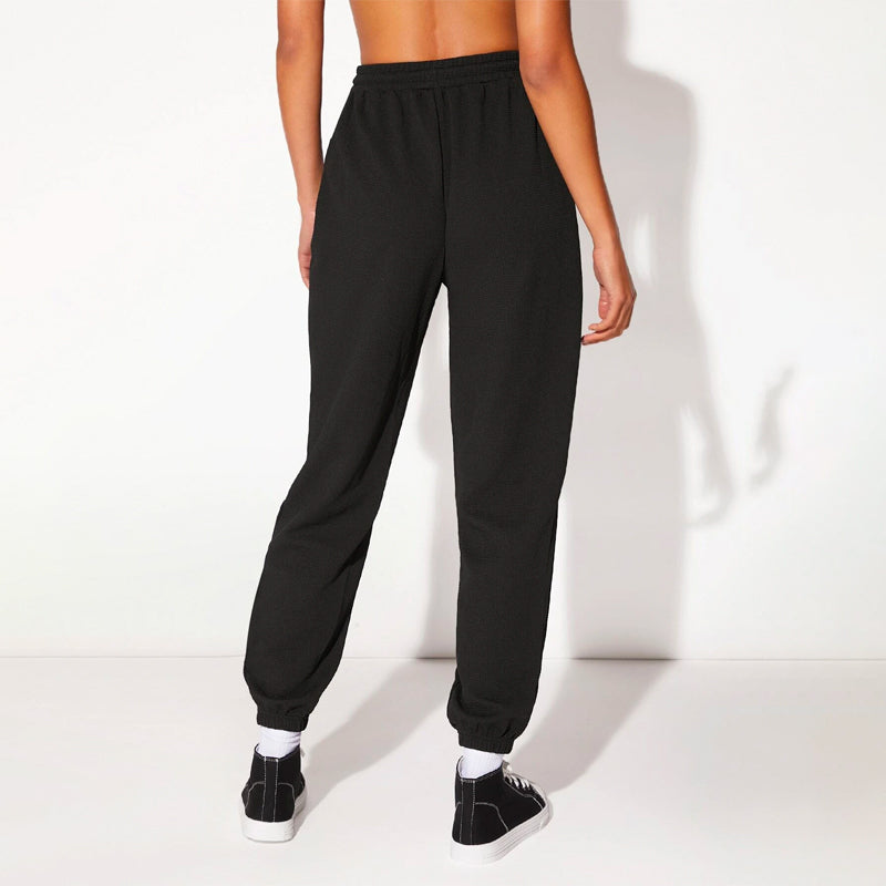 Solid Drawstring Waist Joggers Sweat Pants