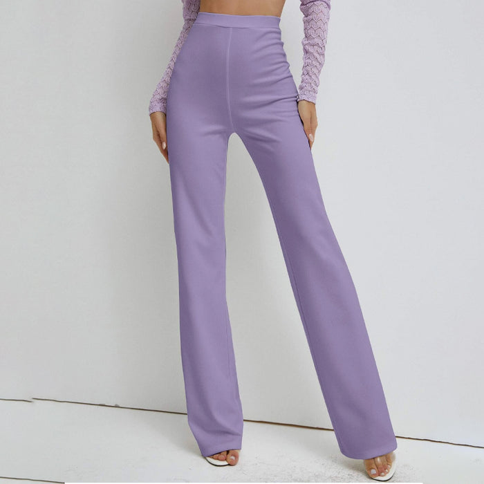 High Pearl Waist Straight Leg Pants