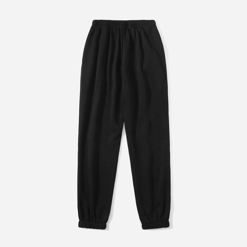 Letter Graphic Elastic Waist Sweatpants