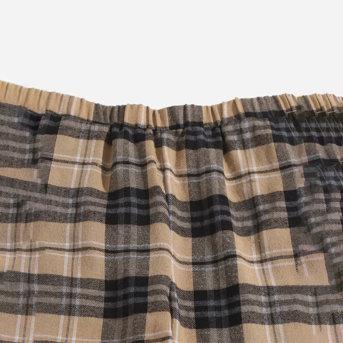 Easy Wear Slant Pocket Tartan Pants