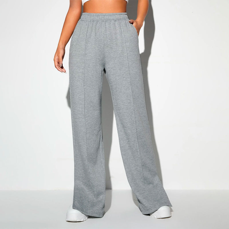 Solid Split Hem Sweatpants