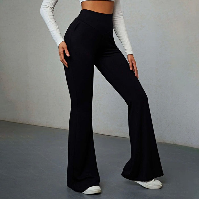 Easy Wear High Waist Flare Leg Pants