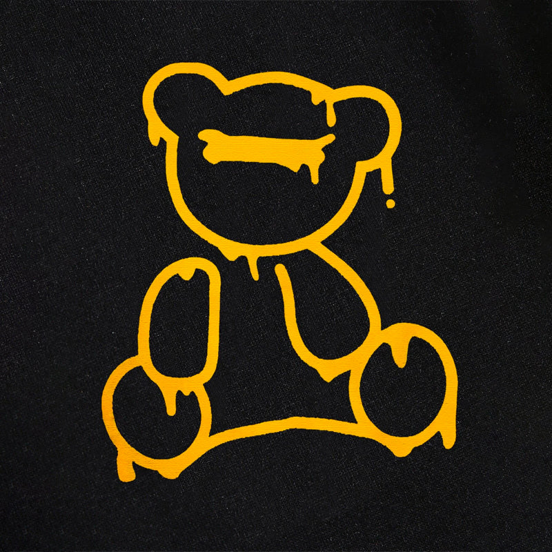 Bear Print Drawstring Waist Sweatpants
