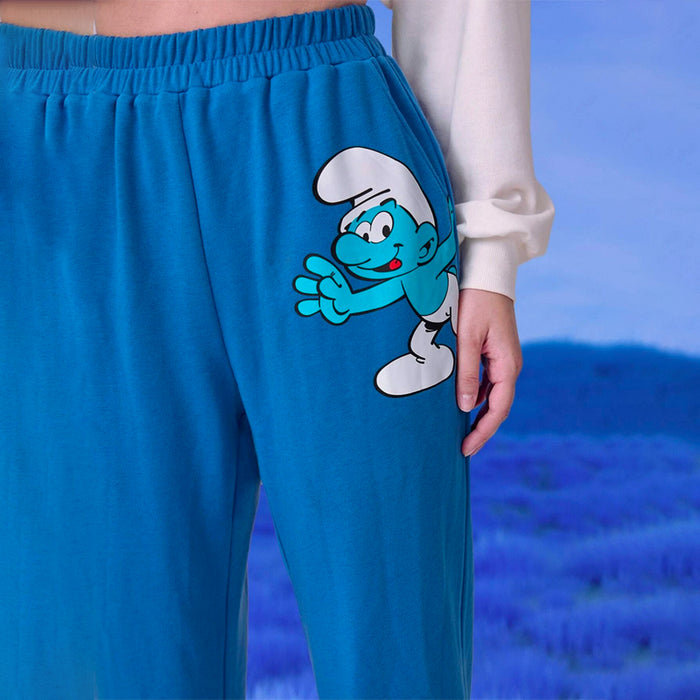 The Smurfs Letter Cartoon Graphic Sweatpants