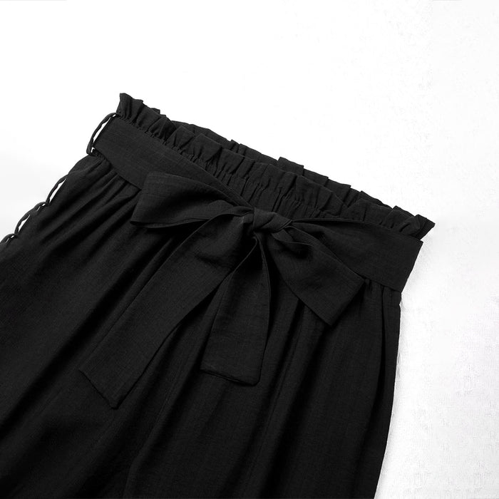 Pack Of 2 Waist Belted Wide Leg Pants