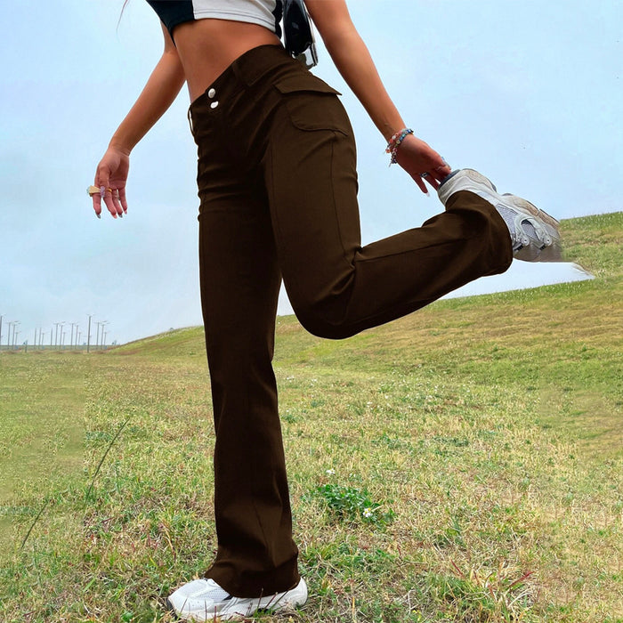 Easywear Flap Pocket Side Boot-Cut Leg Pants