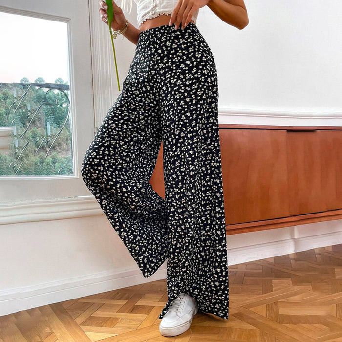 Floral Wide Leg Pants