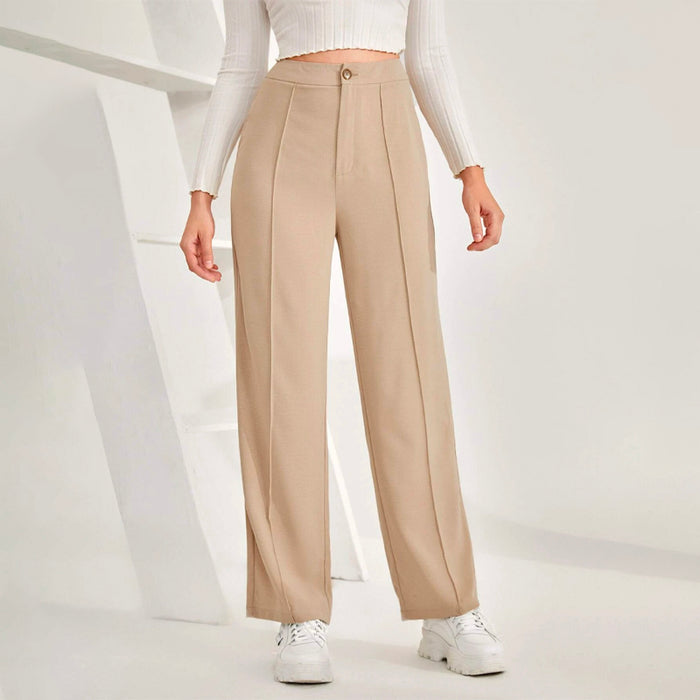 Easy Wear High Waist Straight Leg Pants