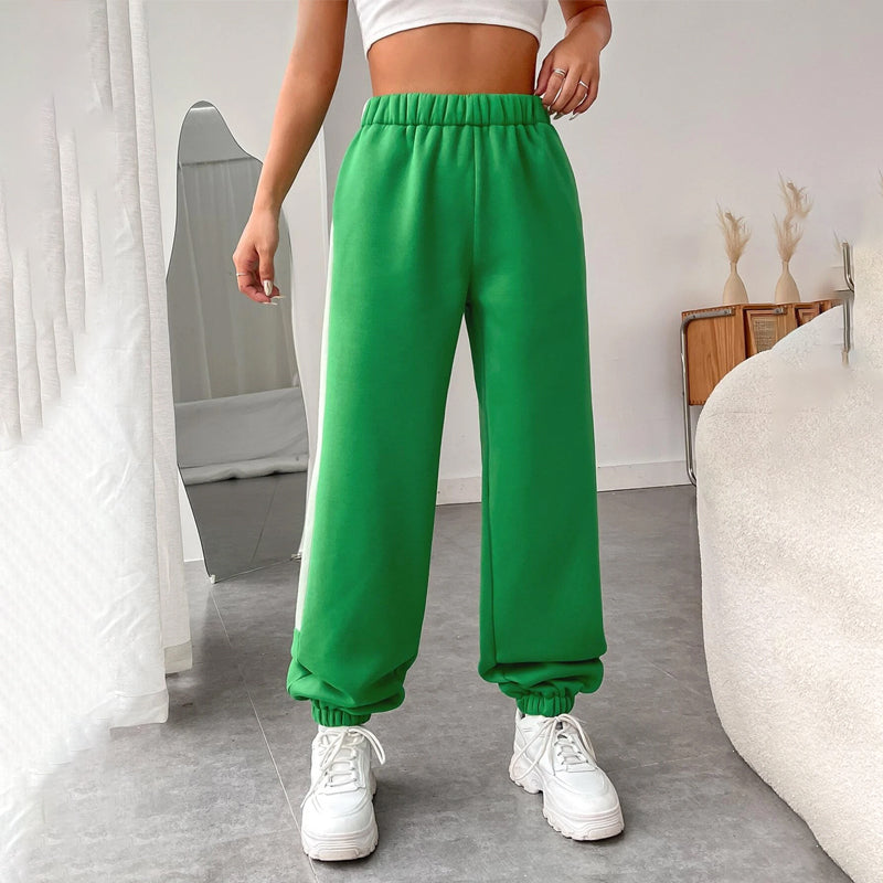 Contrast Side Seam Slant Pocket Sweatpants