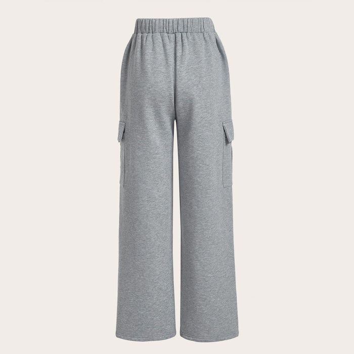 Flap Pocket Drawstring Waist Sweatpants