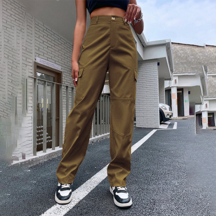 Casual High Waist Cargo Pants