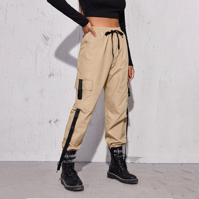 Easy Wear Flap Pocket Buckle Cargo Pants