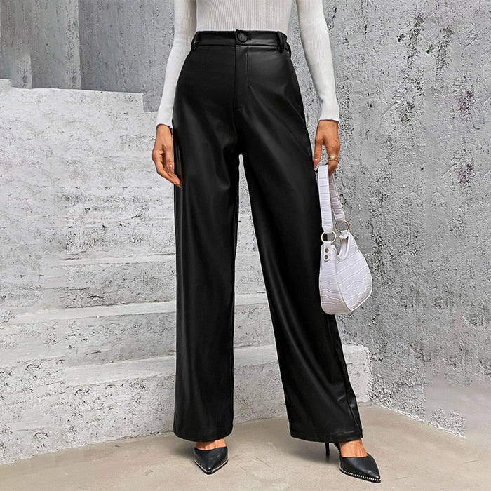 Zip Fly Wide Leg Pants