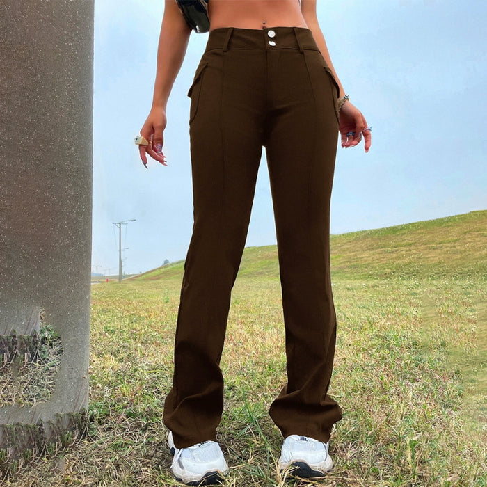 Easywear Flap Pocket Side Boot-Cut Leg Pants