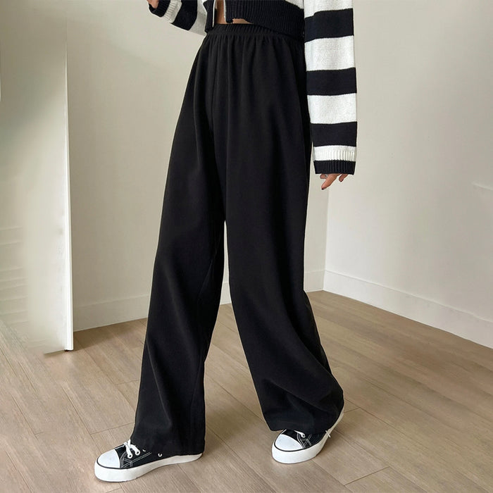 Elastic Waist Wide Leg Pants