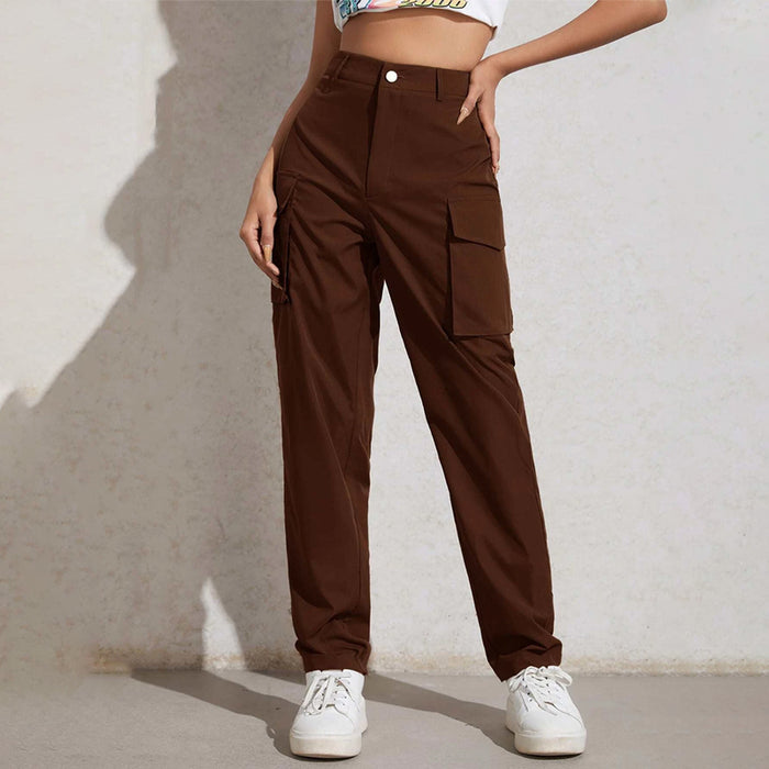 High Waisted Flap Pocket Zip Fly Pants