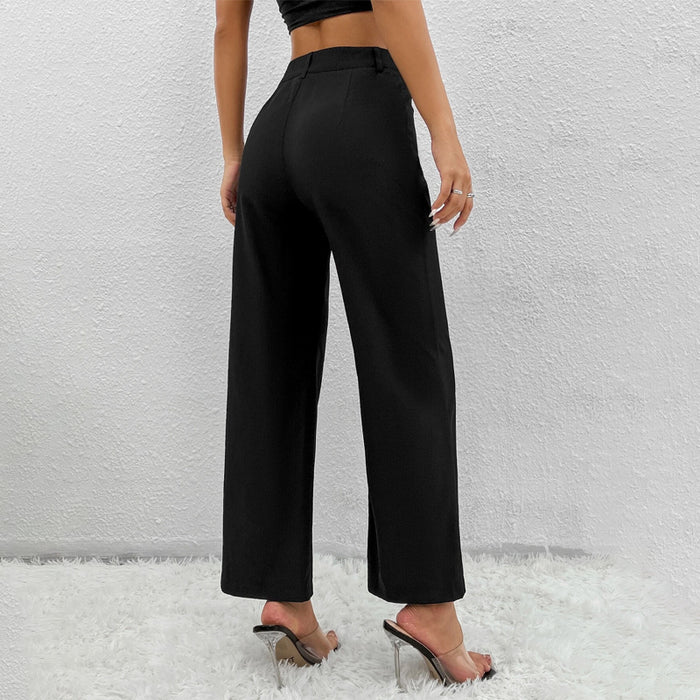 High Waist Easy Wear Wide Leg Pants