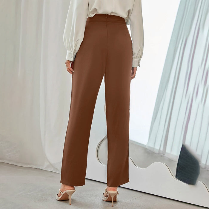 Easy Wear Detail Fold Pleated Pants