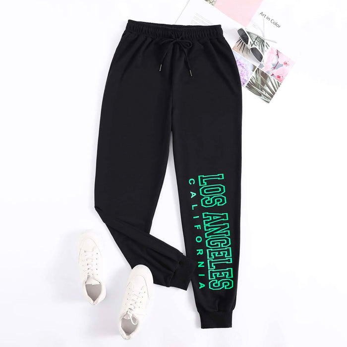 Letter Graphic Drawstring Sweatpants