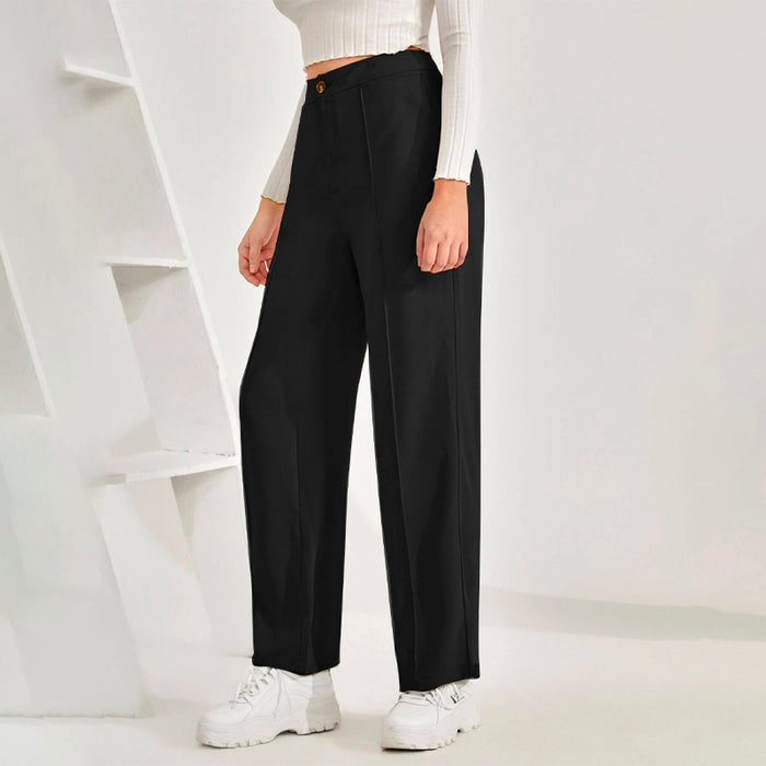 Easy Wear High Waist Straight Leg Pants