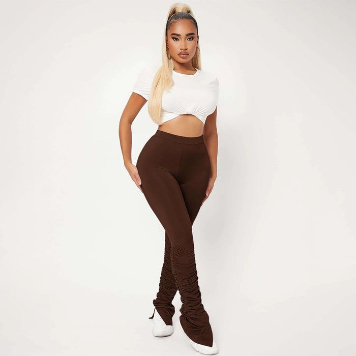 High Waist Skinny Stacked Pants