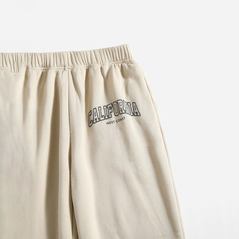 Letter Graphic Elastic Waist Sweatpants