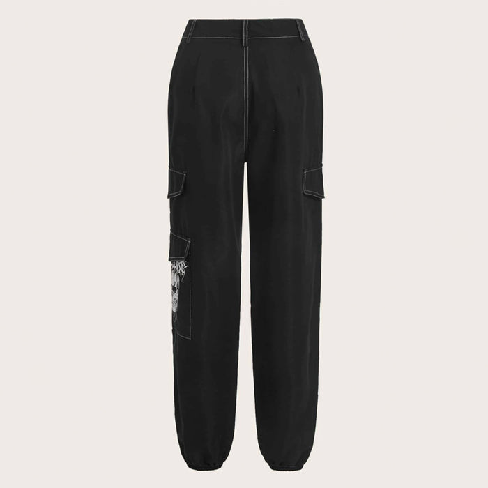 Easy Wear Skull Graphic Pocket Pants