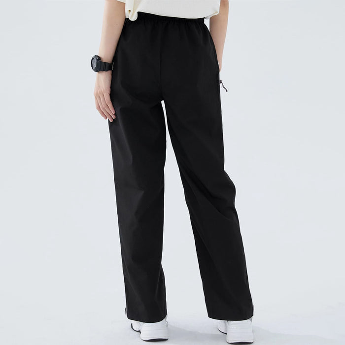 Black Heart Print Contrast Side Seam Pants