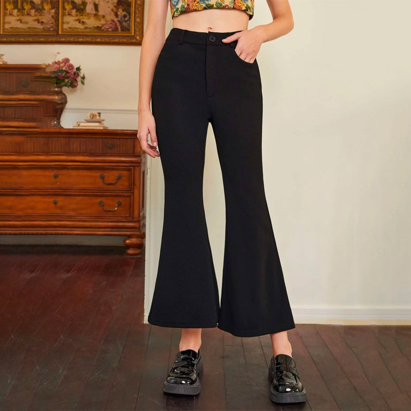 Slight Stretch Flare Leg Pants