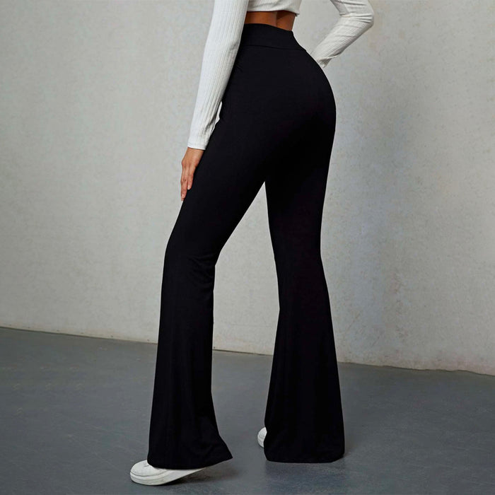 Easy Wear High Waist Flare Leg Pants