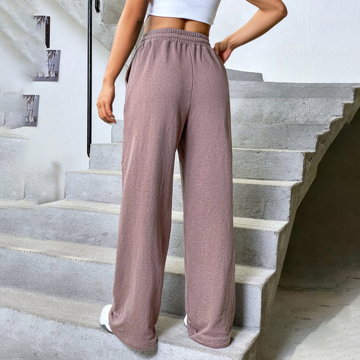 Letter Pattern Patched Drawstring Waist Sweatpants