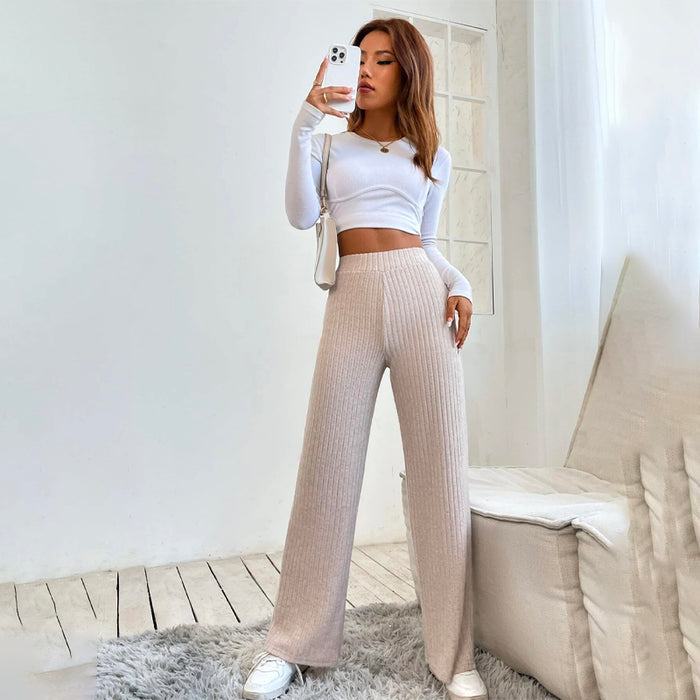 High Waist Straight Leg Pants