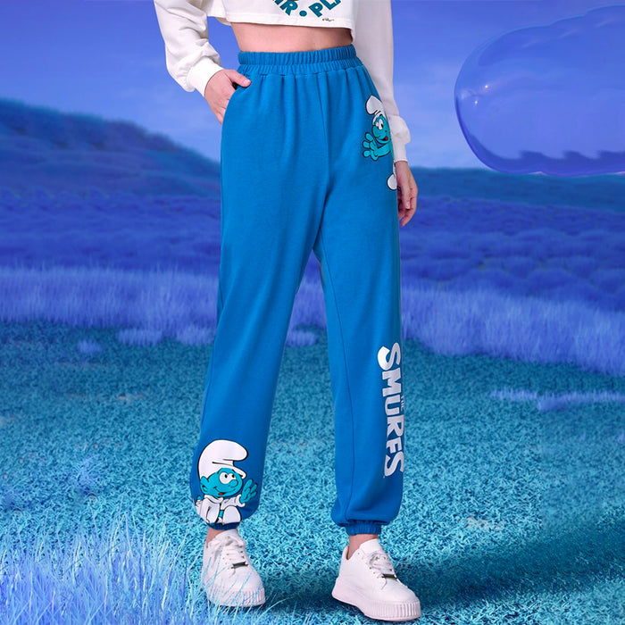 The Smurfs Letter Cartoon Graphic Sweatpants