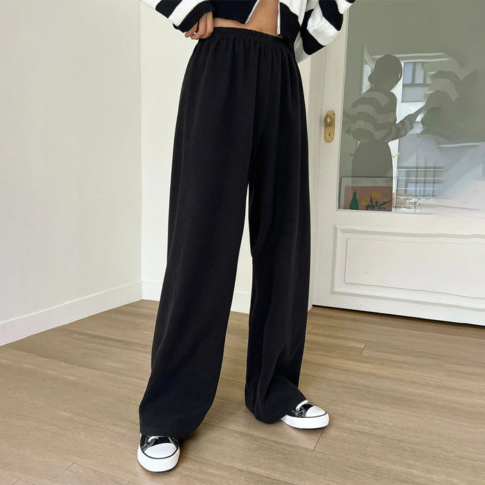 Elastic Waist Wide Leg Pants