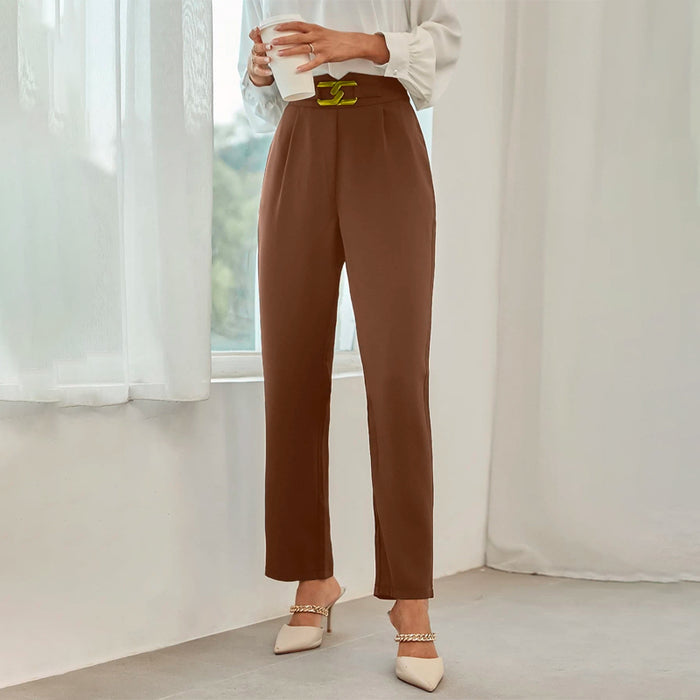 Easy Wear Detail Fold Pleated Pants