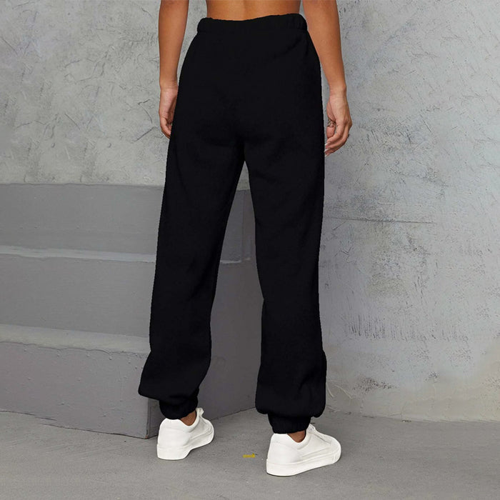 Butterfly Print Elastic Waist Easy Wear Sweatpants