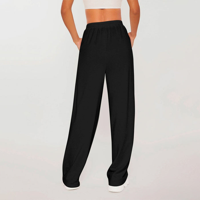 Drawstring Plain Waist Solid Sweatpants